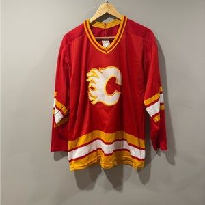 Vtg CCM Maska Calgary Flames NHL Hockey Jersey